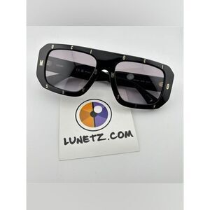 Moschino Black Square Sunglasses with Gradient Smoke Lenses
